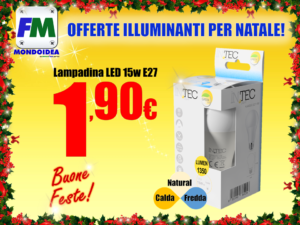 Offerte Mondoidea Dicembre 2018 InTech Ferramenta Bricolage Fai Da Te Roma LED Faretti Lamapdine Risparmio Energetico Luce Fredda Naturale Calda E14 E27_1