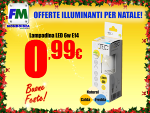 Offerte Mondoidea Dicembre 2018 InTech Ferramenta Bricolage Fai Da Te Roma LED Faretti Lamapdine Risparmio Energetico Luce Fredda Naturale Calda E14 E27_2