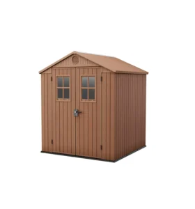 Casetta da giardino keter "darwin in evotech+ colore marrone con porta battente doppia 190x183x221 cm