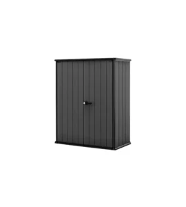 Armadio da esterno keter "cortina alto" in resina 140x73,6x170,4 cm