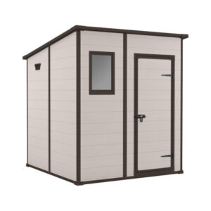 CASETTA DA GIARDINO IN POLIPROPILENE CON PAVIMENTO E FINESTRA COLORE BEIGE - CM 183X185X200H - MANOR 6X6 KETER