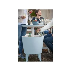 Tavolino portaghiaccio portatile keter "cool bar" bianco, 49,5x49,5x84,5 cm - foto 2