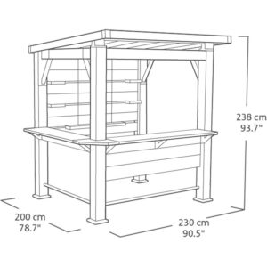 KETER - 7290112642998 - BAR GAZEBO Signature Walnut - foto 2