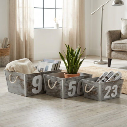 SET DI 3 CASSETTE IN LEGNO ZOE - foto 2