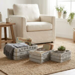 SET DI 3 CASSETTE IN LEGNO ROSELINE