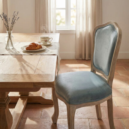 SEDIA CHARLENE IN VELLUTO GRIGIO - foto 2