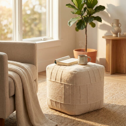 POUF ROMAIN 40 X 40 - foto 2